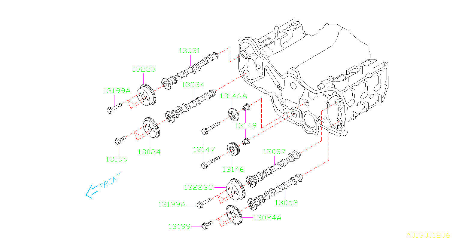 Subaru Outback Engine Crankshaft Pulley Bolt. Engine Crankshaft Pulley